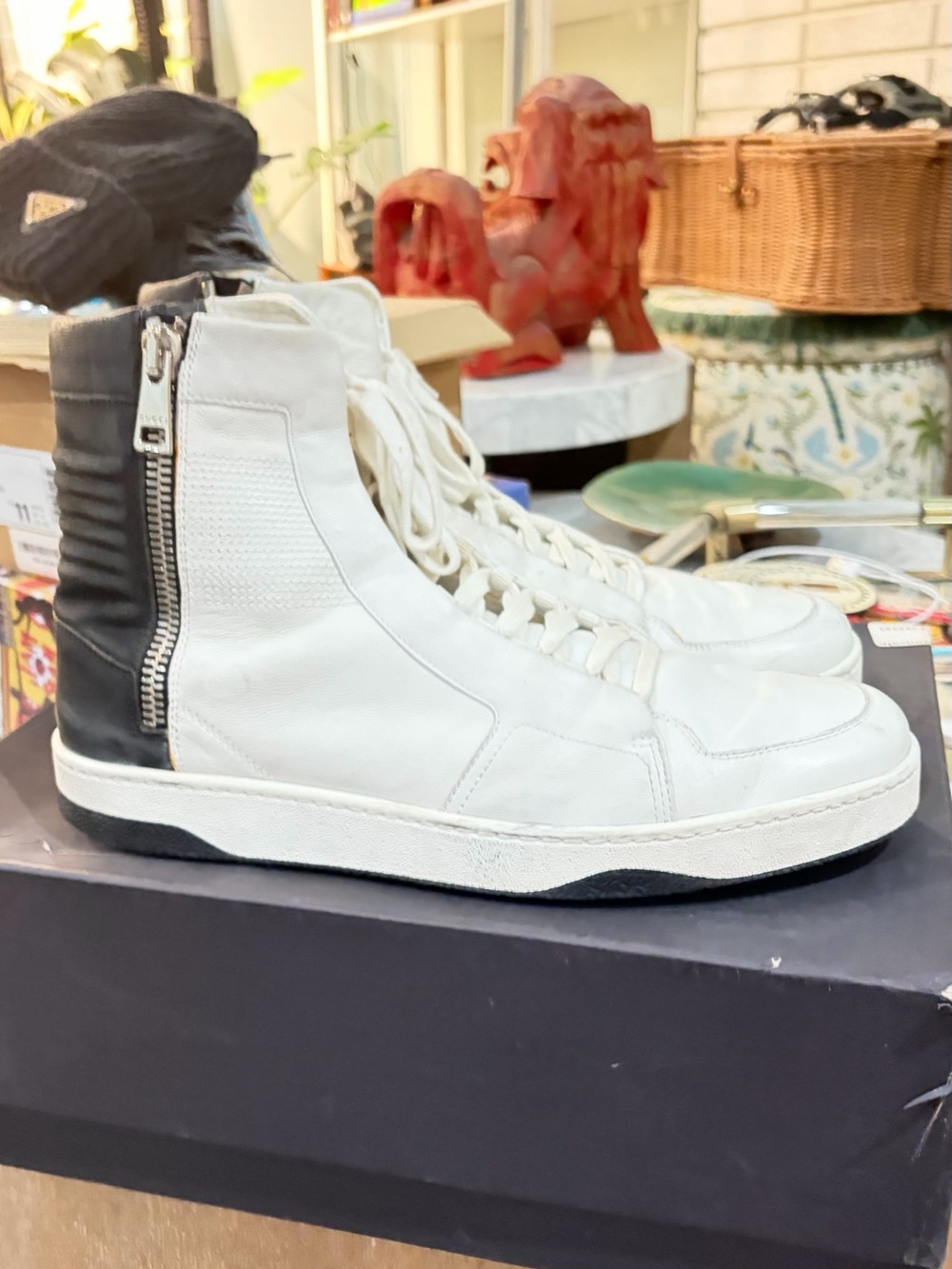 Gucci double zip White and Black High-Top Men's Sneakers